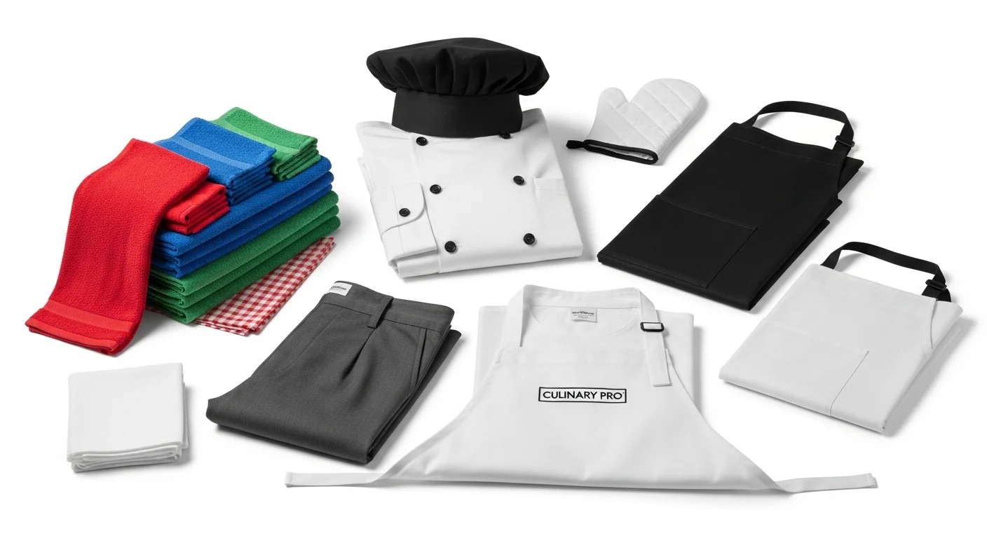 Pressed chef whites on the rail ready for a Seer Green kitchen